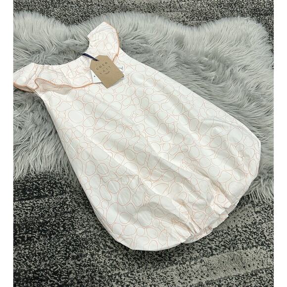 Coco Au Lait White Geometric Patterned Balloon Skirt‎ Dress Size 2T - Picture 4 of 5